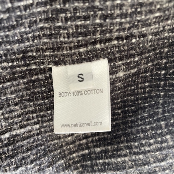 PATRIK ERVELL Men's Cotton Knitted Flannel Button Down Shirt in Gray size Small - Picture 5 of 5